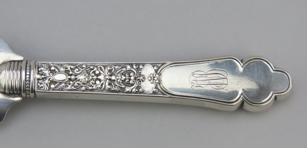 Fabulous Gorham Old Medici 1880s Sterling Silver Ice Cream Slice 12 1/4"