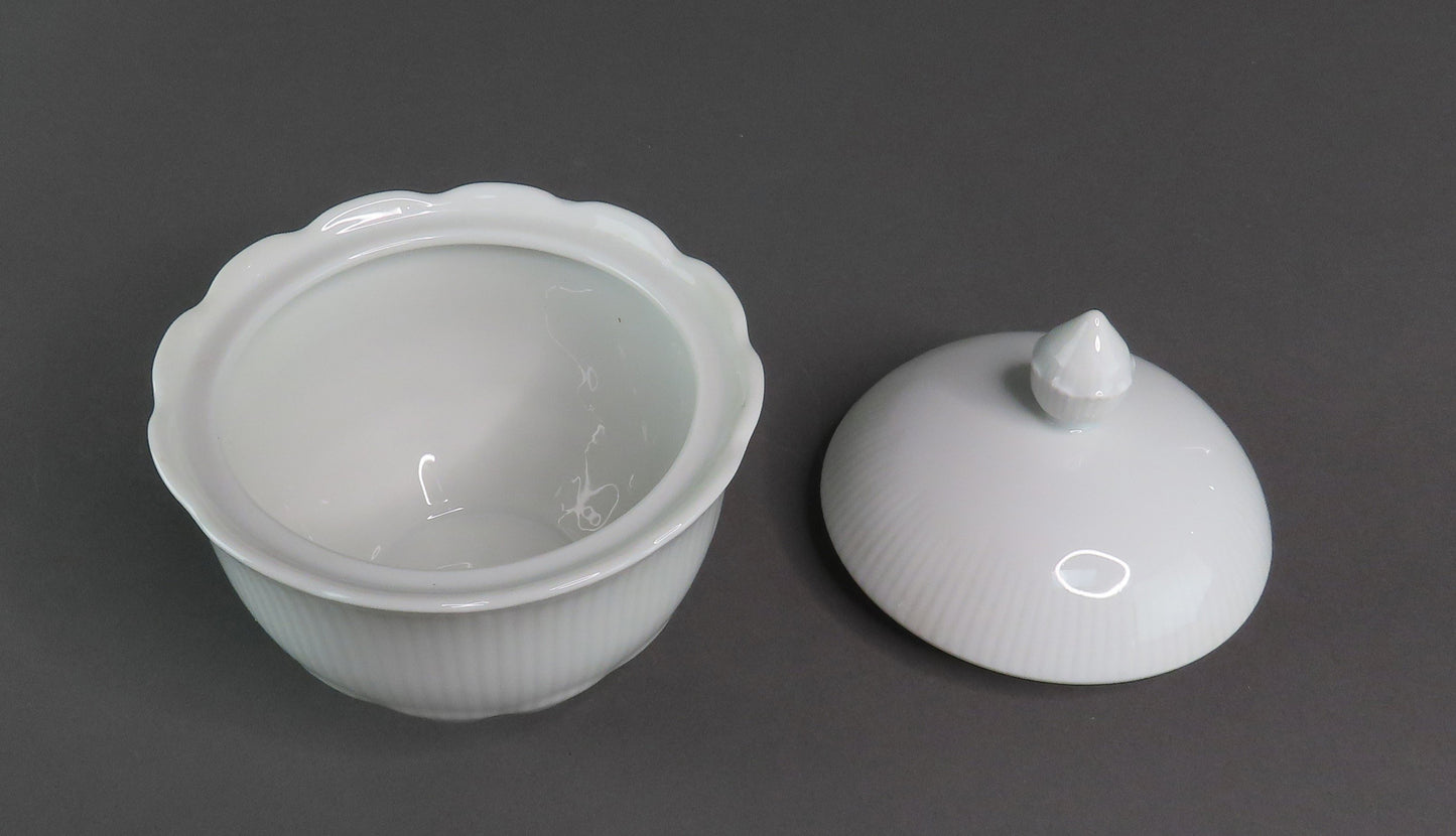 Great Kaiser Romantica White Porcelain Sugar Bowl and Creamer Pair