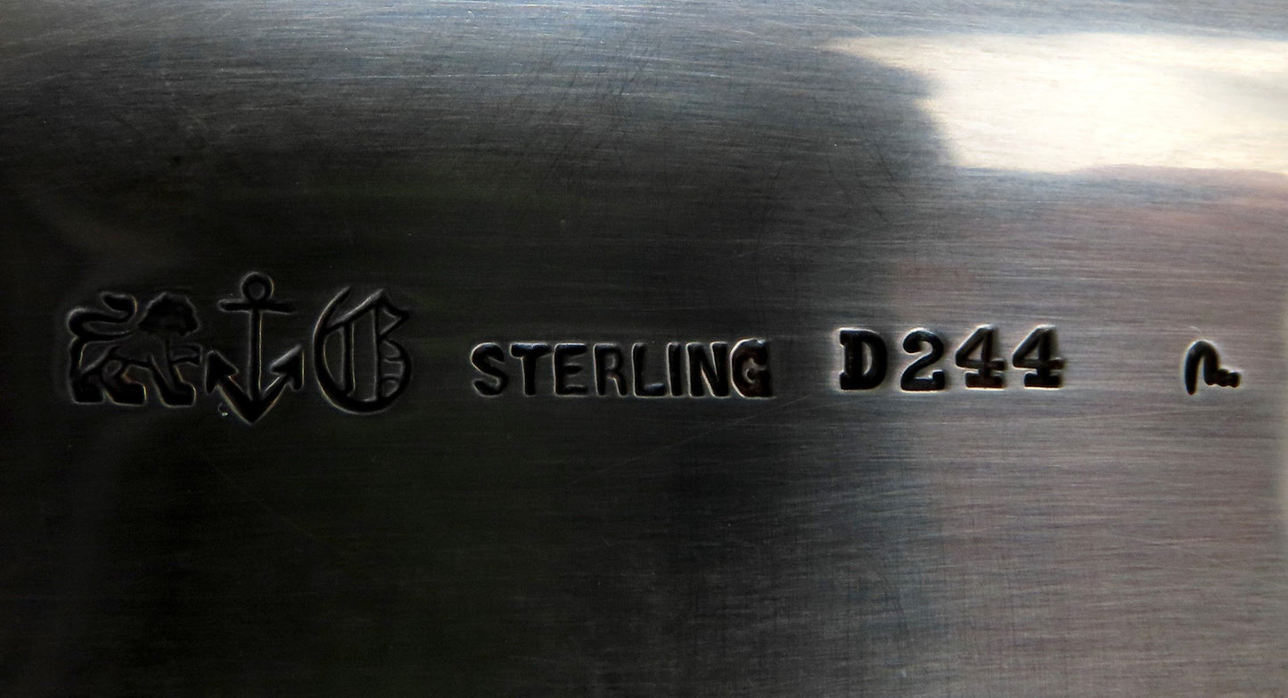 1899 American Brilliant Cut Glass Gorham Sterling Silver Hope Glassworks Bowl