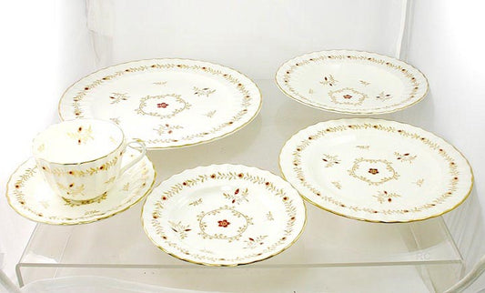 6pc Royal Worcester Cumberland Porcelain Bone China Place Setting
