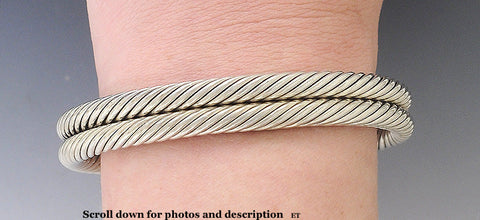 David Yurman Cable Collection Sterling Silver & 14k Gold 10mm Bracelet