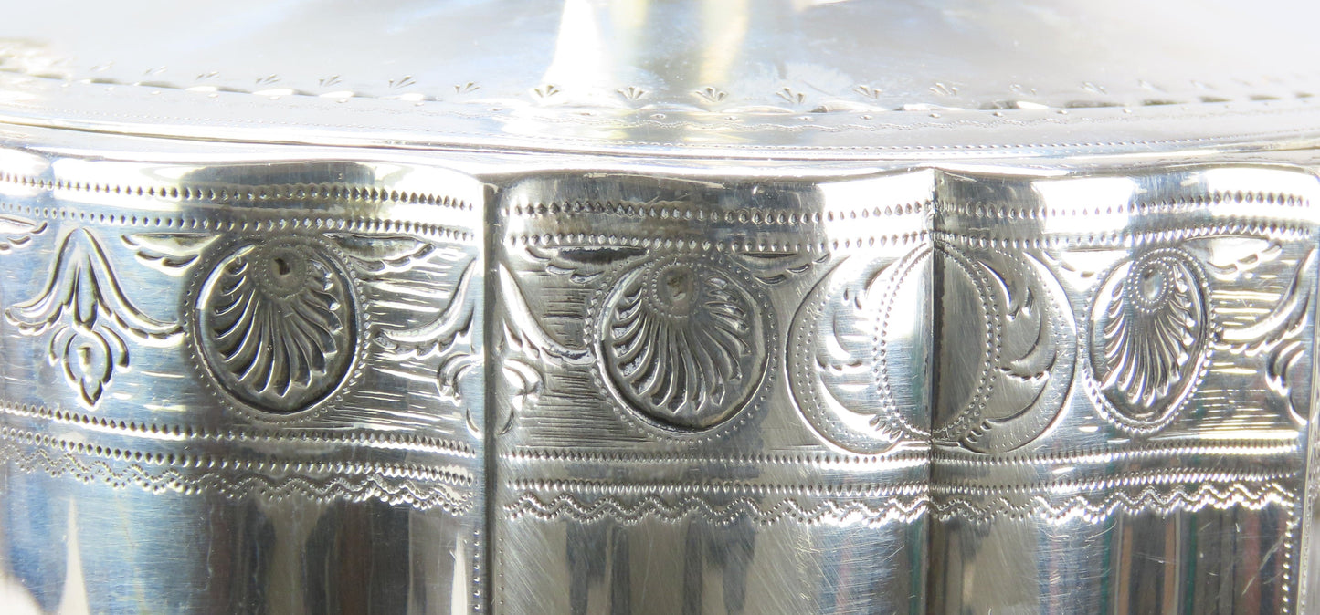 1791 English Georgian Sterling Silver Small Samovar Hot Water Urn Bird Crest