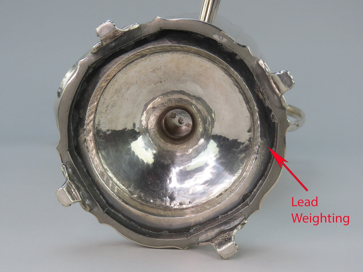 1791 English Georgian Sterling Silver Small Samovar Hot Water Urn Bird Crest