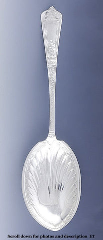 Antique Sterling Silver Gorham Domestic 1880 Shell Bowl Serving Spoon 9"