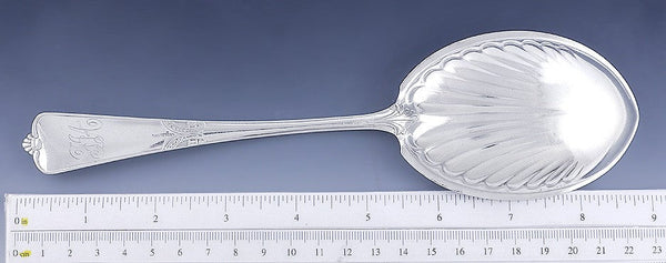 Antique Sterling Silver Gorham Domestic 1880 Shell Bowl Serving Spoon 9"
