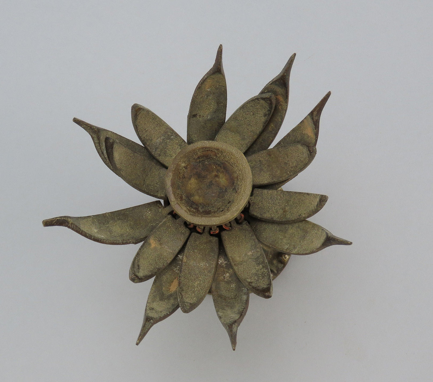 Fantastic Antique Chinese Bronze Lotus Bud Portable Travel Incense Burner