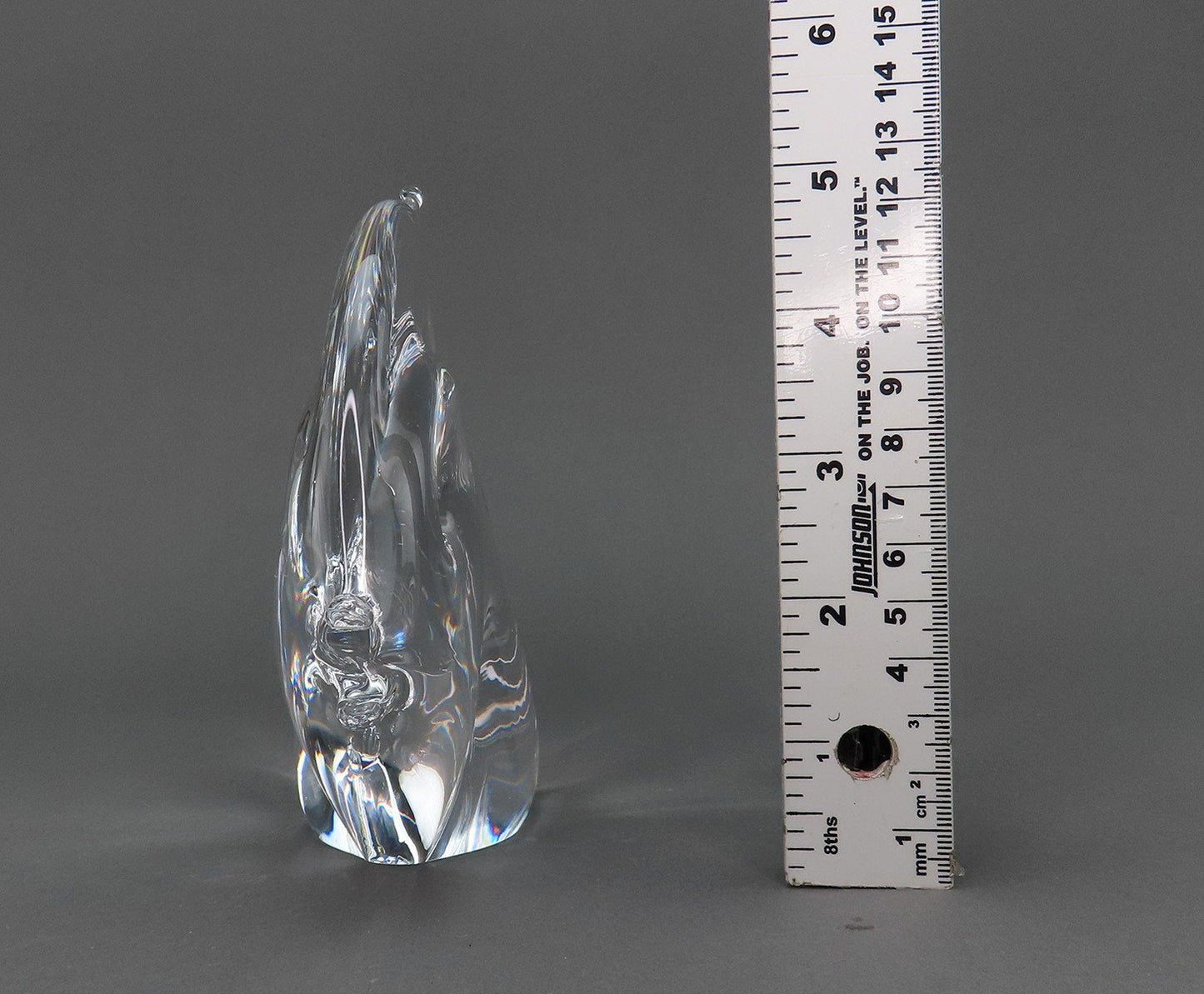 Collectible V. Nason Murano Clear Glass Angelfish Tropical Fish Figurine Statue