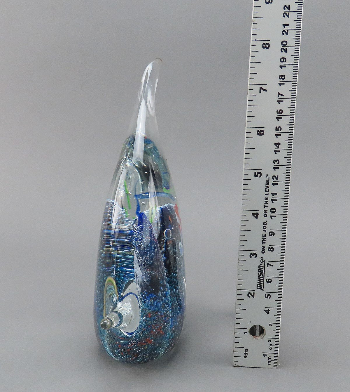 Colorful Art Glass Angelfish Tropical Fish Ocean Underwater Scene Figurine