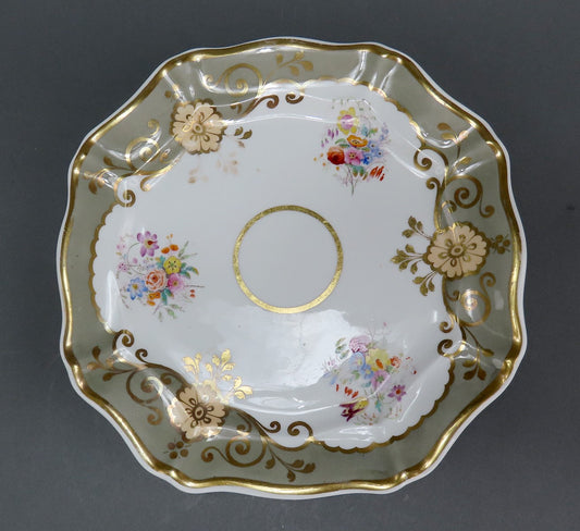 c1840s English Staffordshire Davenport Octagonal Small Serving Platter Tray