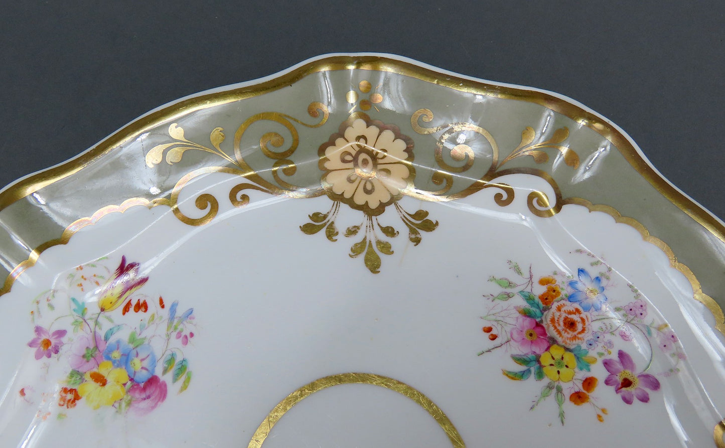 c1840s English Staffordshire Davenport Octagonal Small Serving Platter Tray