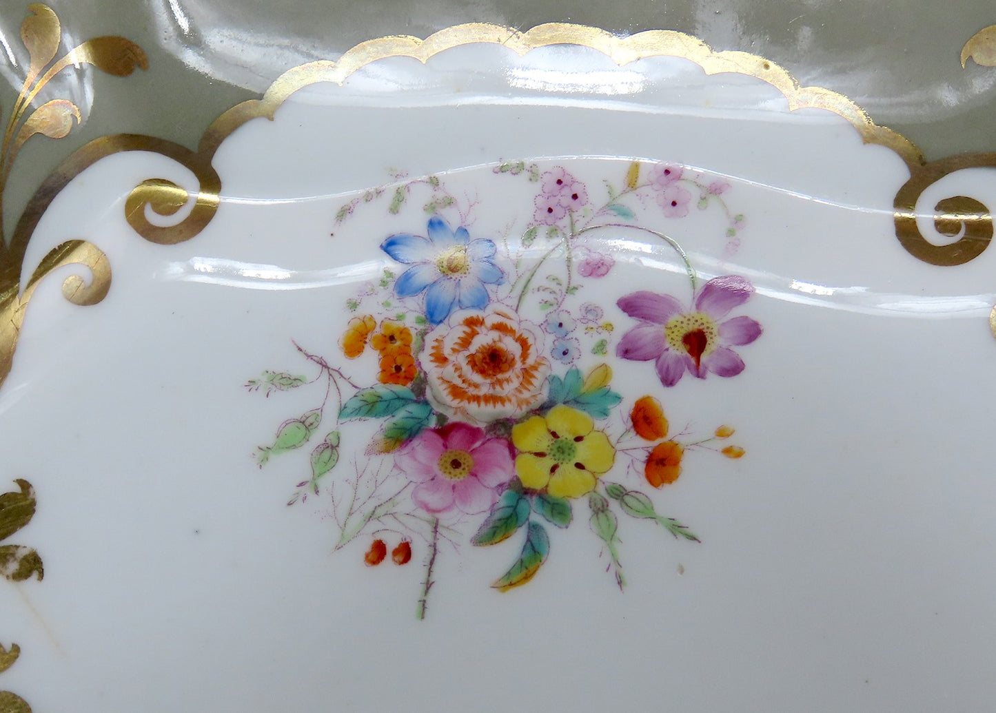 c1840s English Staffordshire Davenport Octagonal Small Serving Platter Tray