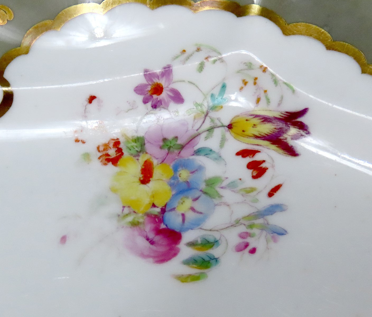 c1840s English Staffordshire Davenport Octagonal Small Serving Platter Tray