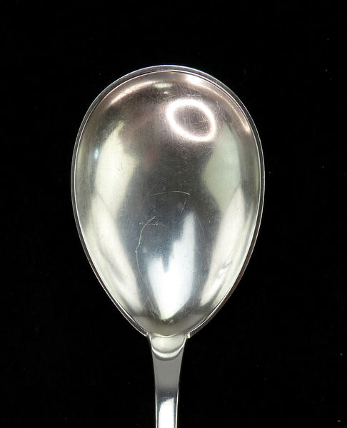 Lovely 1909 Danish Silver Art Nouveau Flower Floral 7.5" Serving Spoon