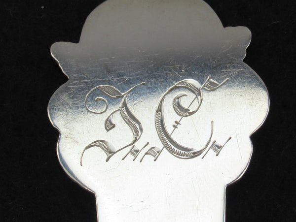 Lovely 1909 Danish Silver Art Nouveau Flower Floral 7.5" Serving Spoon
