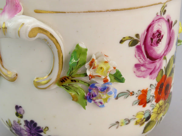 Lovely Early/Mid 1800s English Porcelain Floral Cachepot Jardiniere Planter