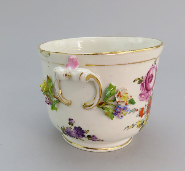 Lovely Early/Mid 1800s English Porcelain Floral Cachepot Jardiniere Planter