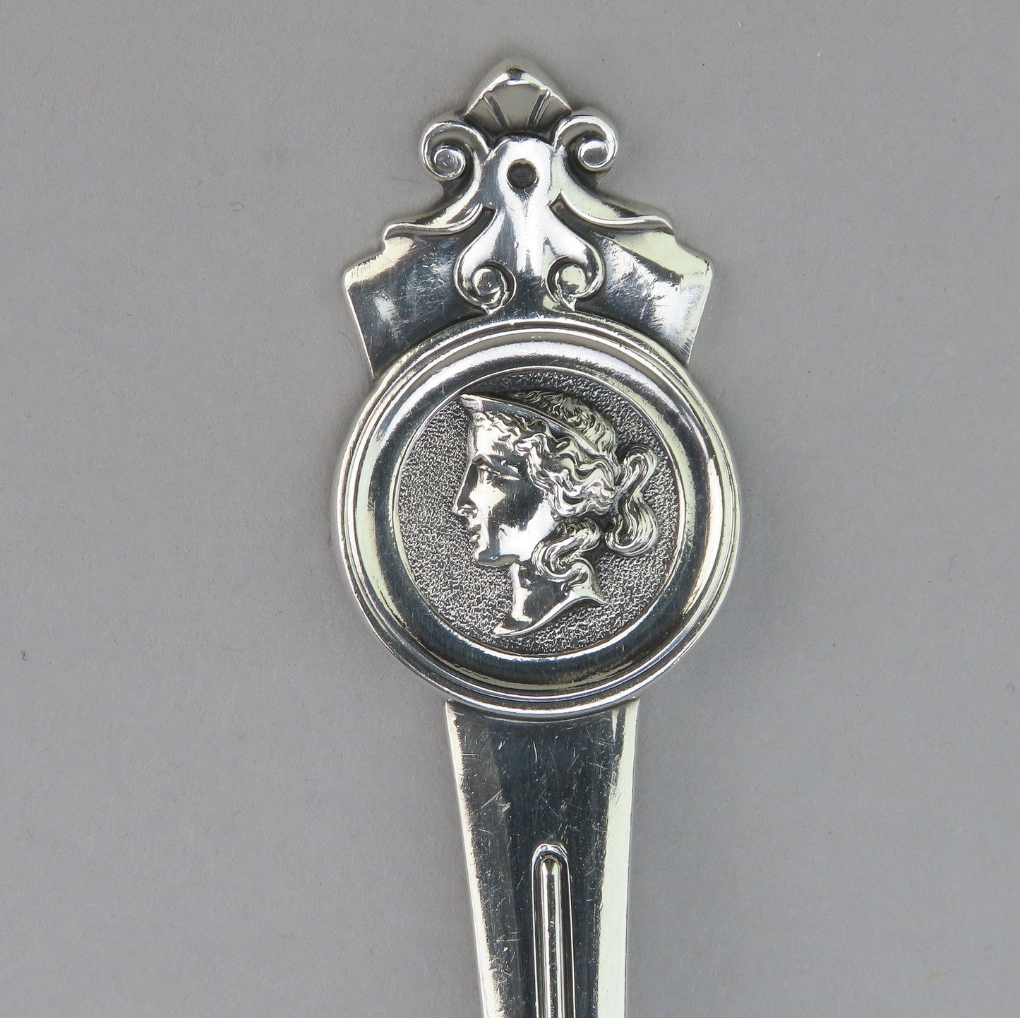 Pair Superb Antique Gorham Medallion Sterling Salad or Fish Forks