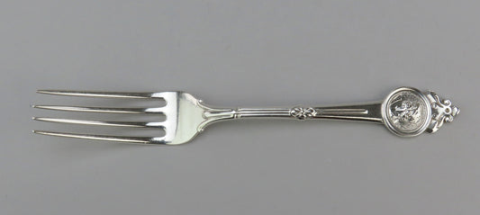 Pair Superb Antique Gorham Medallion Sterling Dinner Forks 7 3/8 inches
