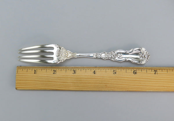 12 Gorgeous Gorham Imperial Chrysanthemum Sterling Silver Forks 6 7/8 Inches