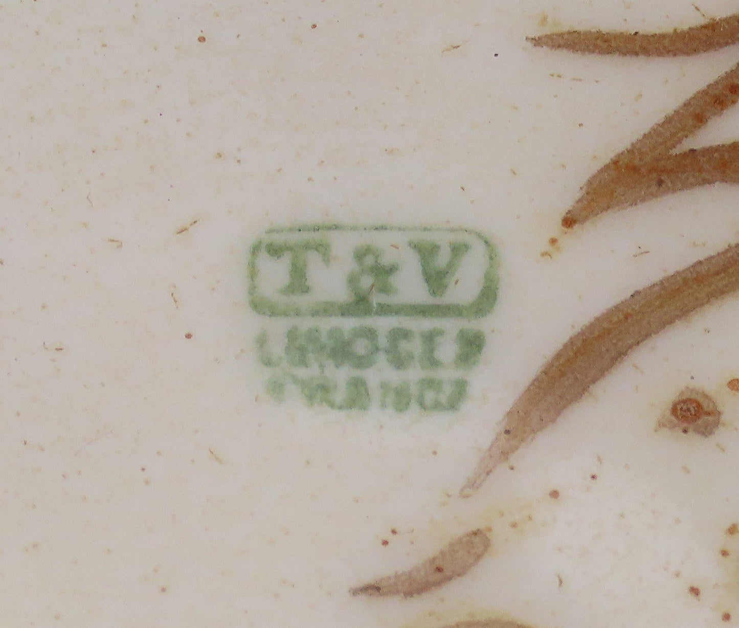 Huge 1904 Limoges Tres. Vogt Hand Painted Grapes Gilt Large Punchbowl Bowl 14.5"