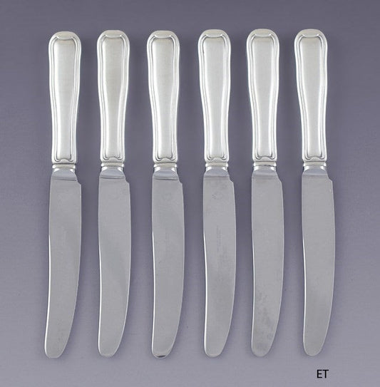 Vintage 6 Georg Jensen Sterling Silver Old Danish 1947 Knives
