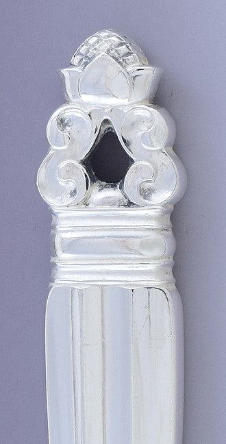 Georg Jensen Sterling Silver Acorn Croquette / Tomato / Egg Server 8"