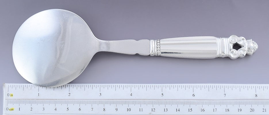 Georg Jensen Sterling Silver Acorn Croquette / Tomato / Egg Server 8"