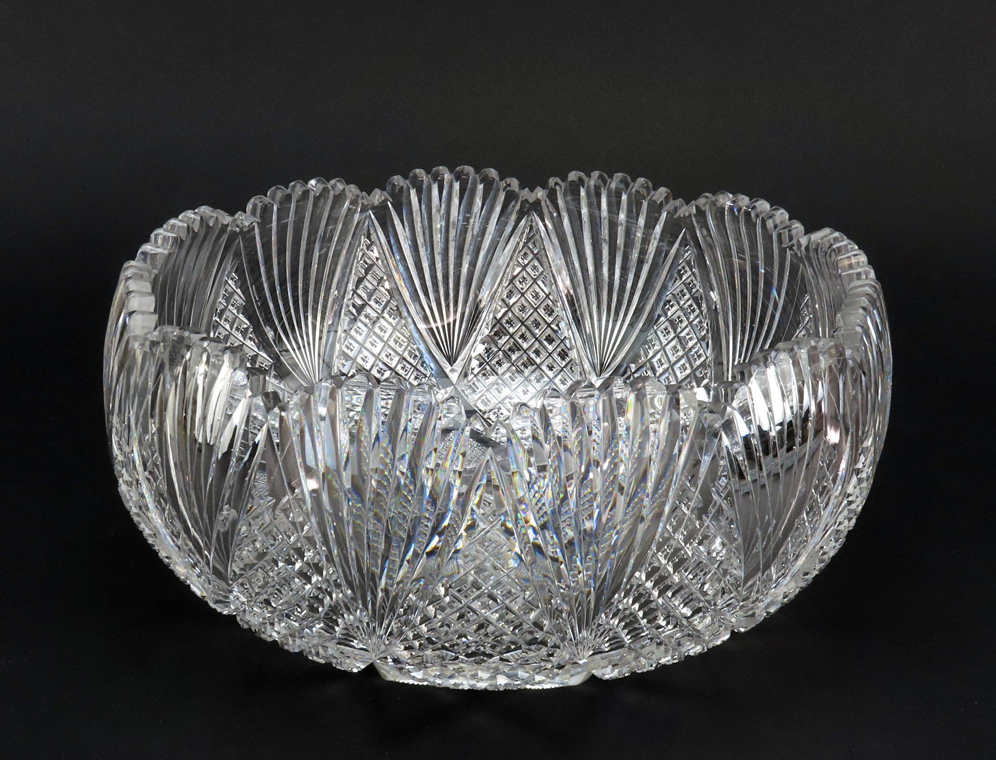 Fabulous ABP Am Brilliant Period Cut Glass Bowl Great Cond 10 Inches Diameter