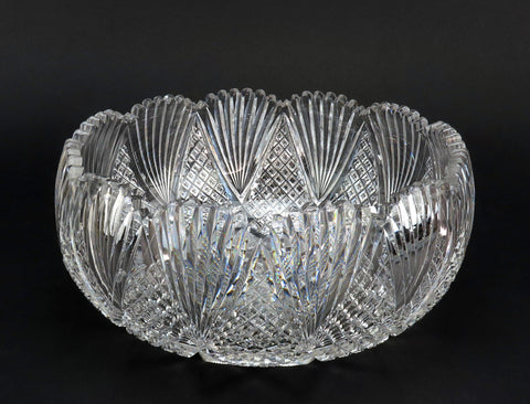 Fabulous ABP Am Brilliant Period Cut Glass Bowl Great Cond 10 Inches Diameter