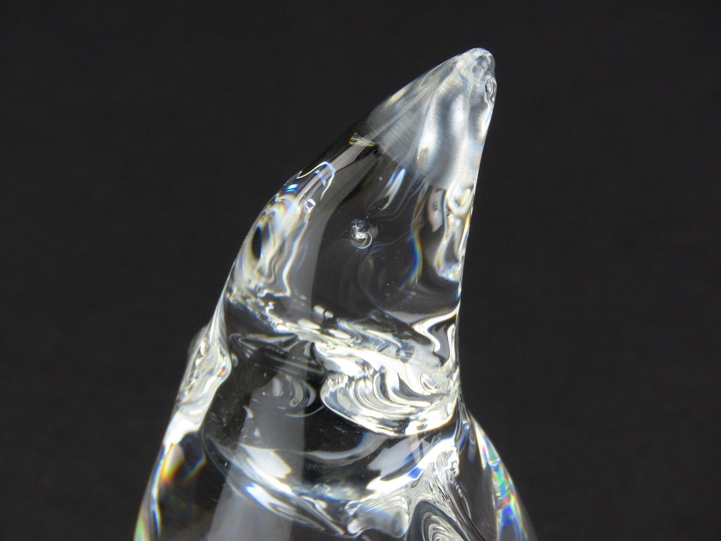 Cute VTG 3.5" Signed Steuben Art Glass Penguin Standing Paperweight Figurine
