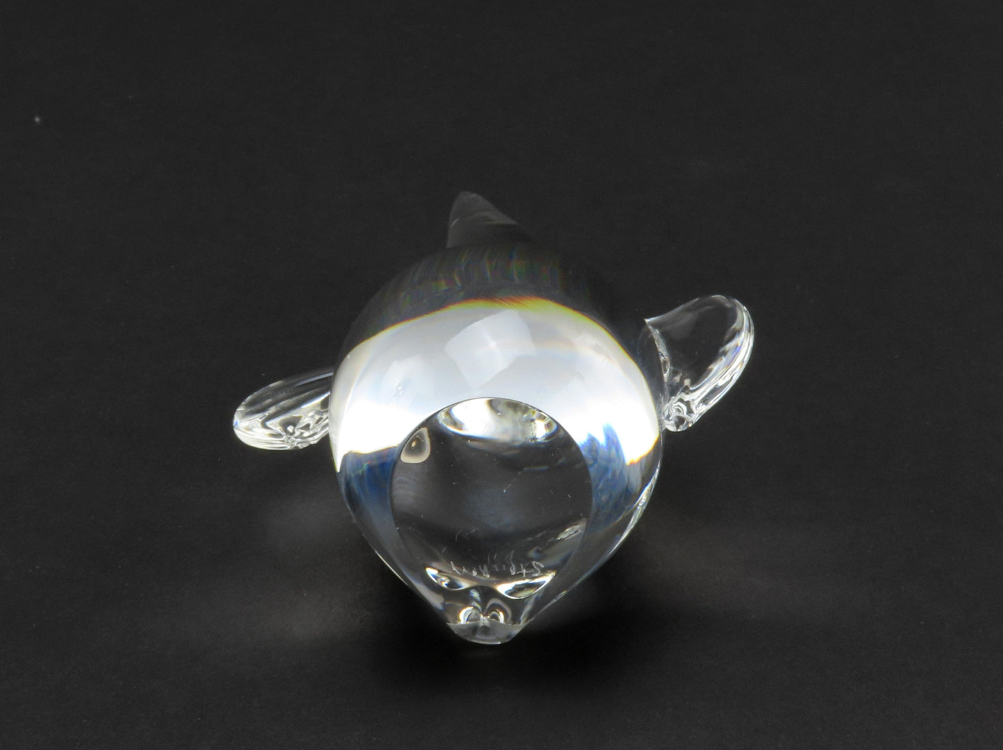 Cute VTG 3.5" Signed Steuben Art Glass Penguin Standing Paperweight Figurine