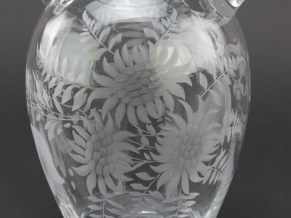 Beautiful Libbey Large American Brilliant Cut Glass ABP Floral Vase 8 3/4 in