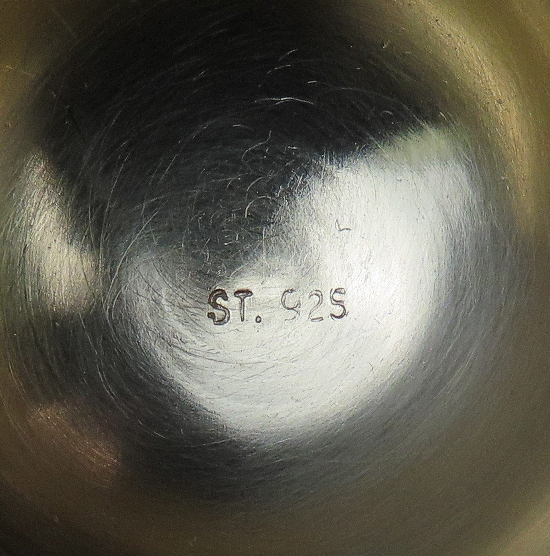 Beautiful Sterling Silver Kiddush Cup Hebrew Prayer w/ 3 Stones Likely Zadok