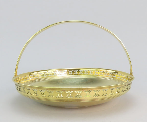 Superb Tiffany Co Gilt Sterling Silver Gold Vermeil Pierced Rim Basket Bowl