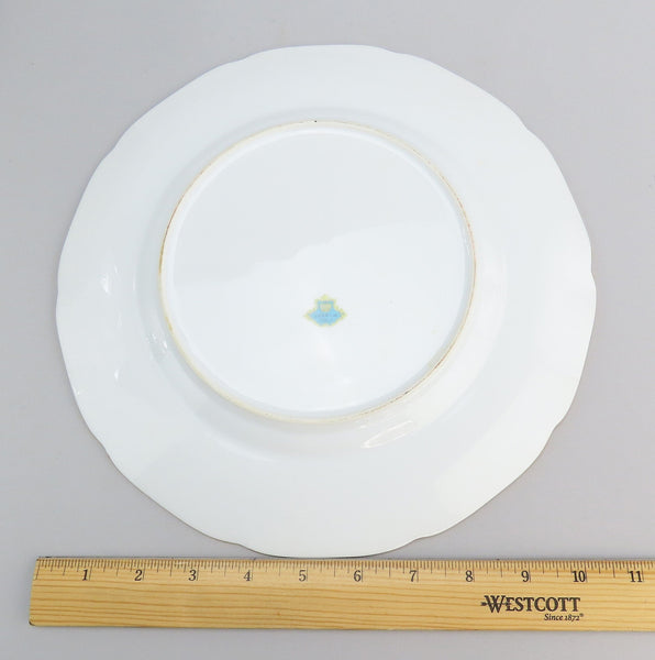 Superb Set 12 c1920s NSP Japan Floral Flowers Gold Gilt Dinner Plates 10 5/8”