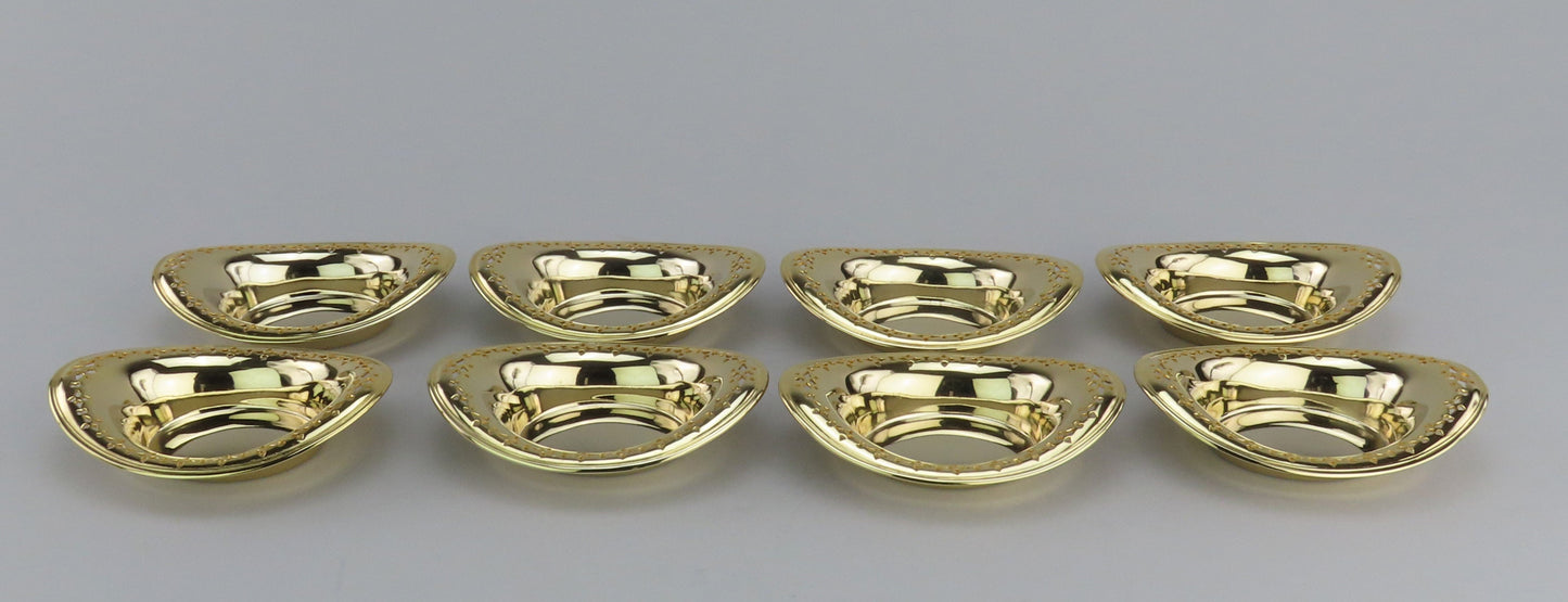 8 Gorgeous Tiffany Co Sterling Silver Gilded Nut or Candy Dishes No Mono