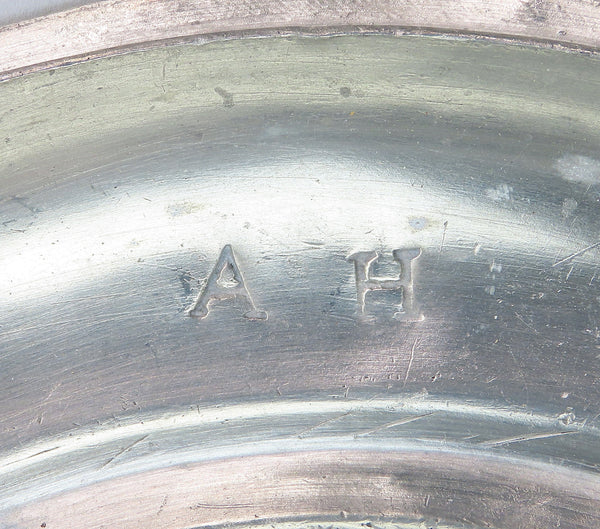 Great French Form Pewter Two Handle Ecuelle Bowl Fancy Decor 18th/19th Century