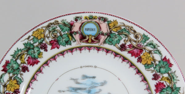 Set 14 Deshoulieres Limoges French Chateau Bordeaux Vieillard Vineyard Plates