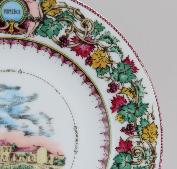 Set 14 Deshoulieres Limoges French Chateau Bordeaux Vieillard Vineyard Plates