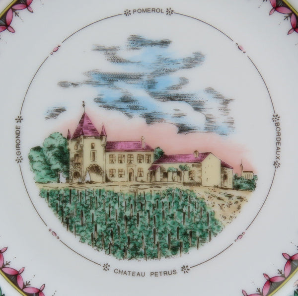 Set 14 Deshoulieres Limoges French Chateau Bordeaux Vieillard Vineyard Plates