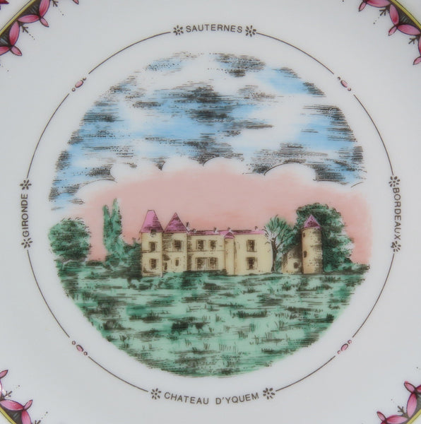 Set 14 Deshoulieres Limoges French Chateau Bordeaux Vieillard Vineyard Plates