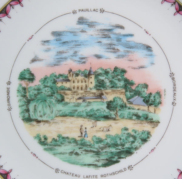 Set 14 Deshoulieres Limoges French Chateau Bordeaux Vieillard Vineyard Plates