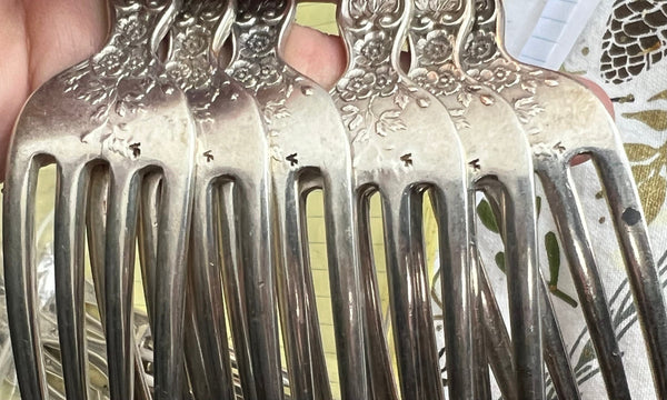 12 Gorham Sterling Silver Buttercup 1908 True Dinner Forks 7 1/2"