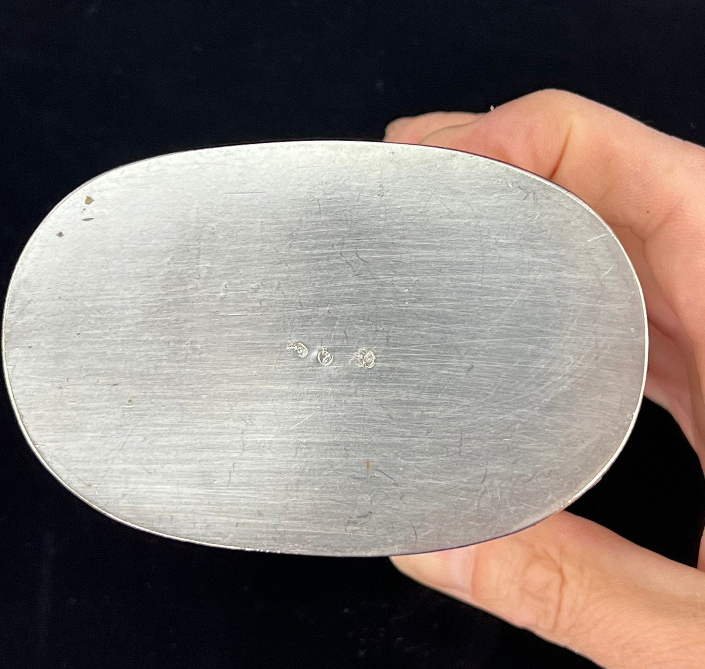 Ornate Late 1800s Hanau German Genre Scene Chased Bottle Form Tea Caddy