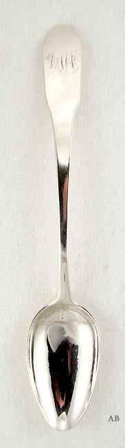American Coin Silver Ferguson Coffin End Coffee Spoon Early 19th Century