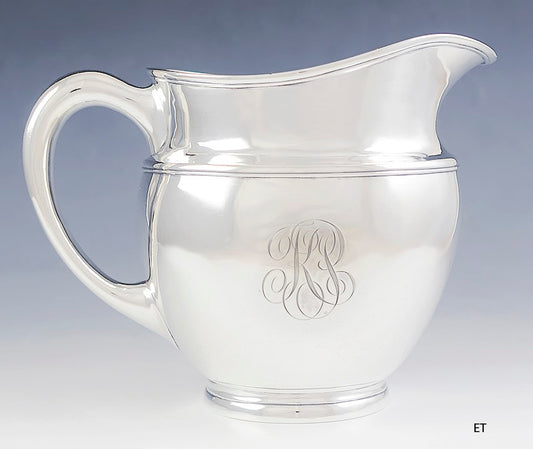 Antique 1900s American Arts & Crafts Sterling Silver Milk/Cream Pitcher 6.5"