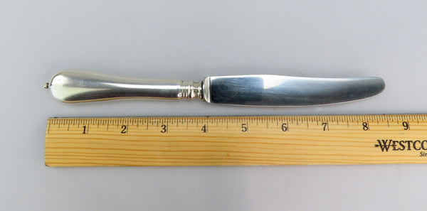 Excellent Set 11 Antique Austrian 800 Silver Handle Luncheon Knives 8 5/8"