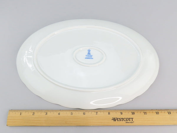Elegant Pair Kaiser Romantica Porcelain Oval Platters Scallop Edge 13" Long