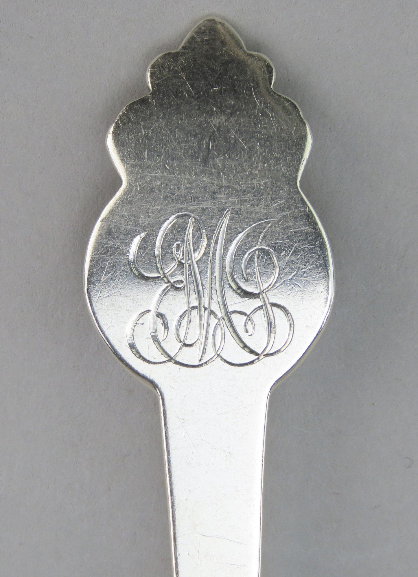 4 Crisp Gorham Medallion pattern Sterling Silver Teaspoons