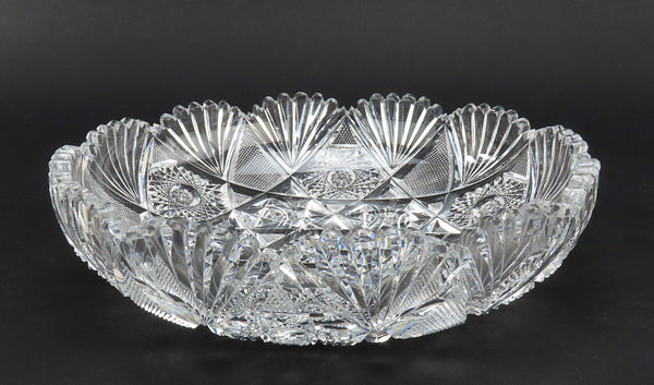 c1890 Stunning ABP American Brilliant Period Cut Glass Bowl 9 1/4" Diameter